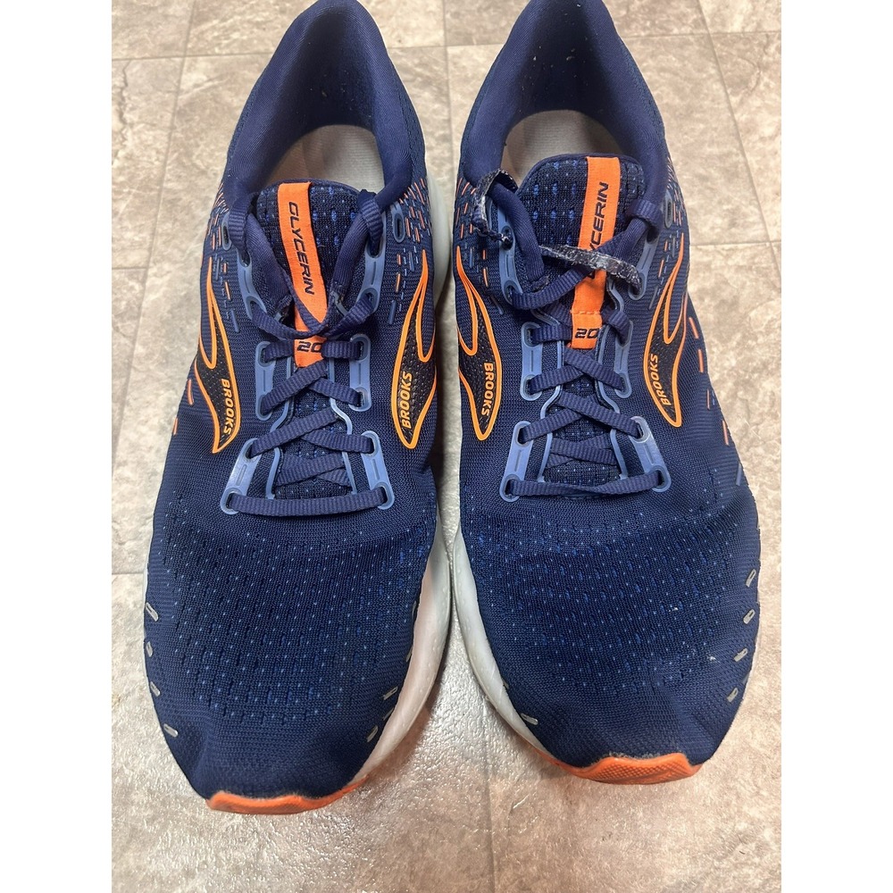 Brooks Glycerin 20 Mens 11.5 Navy Orange Running Shoes